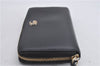 Authentic GUCCI Petite Mormont Zip Long Wallet Purse Leather 456117 Black 2552F