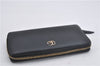 Authentic GUCCI Petite Mormont Zip Long Wallet Purse Leather 456117 Black 2552F