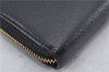 Authentic GUCCI Petite Mormont Zip Long Wallet Purse Leather 456117 Black 2552F