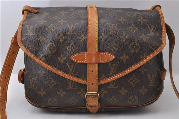 Auth Louis Vuitton Monogram Saumur 30 Shoulder Cross Body Bag M42256 LV 2554D