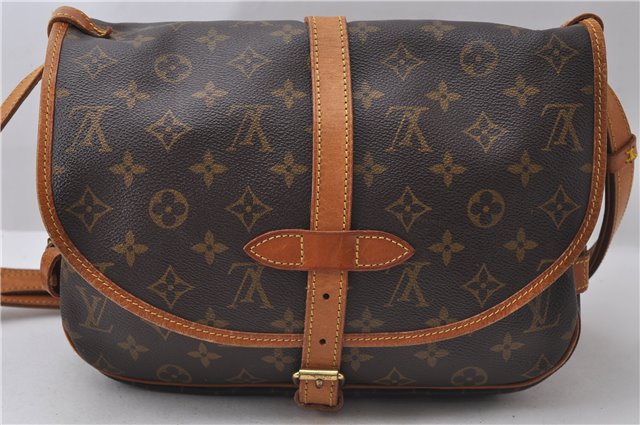 Auth Louis Vuitton Monogram Saumur 30 Shoulder Cross Body Bag M42256 LV 2554D
