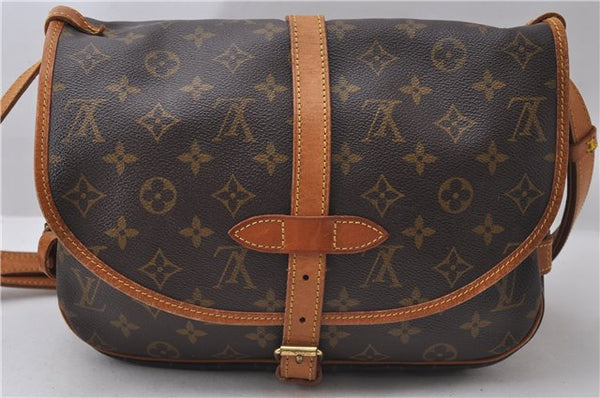 Auth Louis Vuitton Monogram Saumur 30 Shoulder Cross Body Bag M42256 LV 2554D