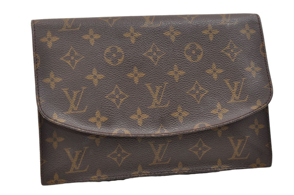 Authentic Louis Vuitton Monogram Pochette Rabat Clutch Bag M51940 LV 2555E