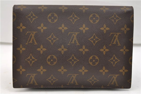 Authentic Louis Vuitton Monogram Pochette Rabat Clutch Bag M51940 LV 2555E