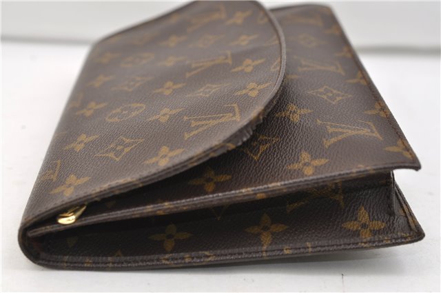 Authentic Louis Vuitton Monogram Pochette Rabat Clutch Bag M51940 LV 2555E