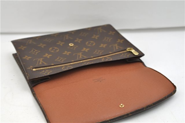 Authentic Louis Vuitton Monogram Pochette Rabat Clutch Bag M51940 LV 2555E