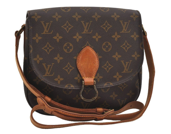 Authentic Louis Vuitton Monogram Saint Cloud GM M51242 Shoulder Cross Bag 2555I