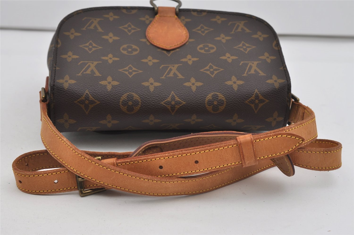 Authentic Louis Vuitton Monogram Saint Cloud GM M51242 Shoulder Cross Bag 2555I
