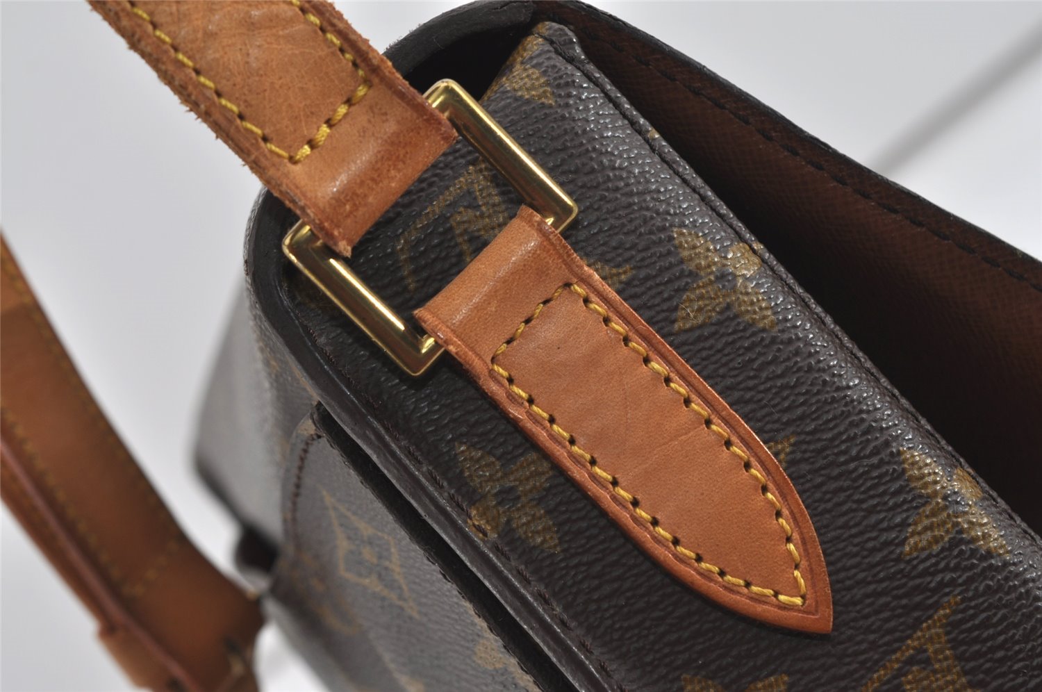 Authentic Louis Vuitton Monogram Saint Cloud GM M51242 Shoulder Cross Bag 2555I