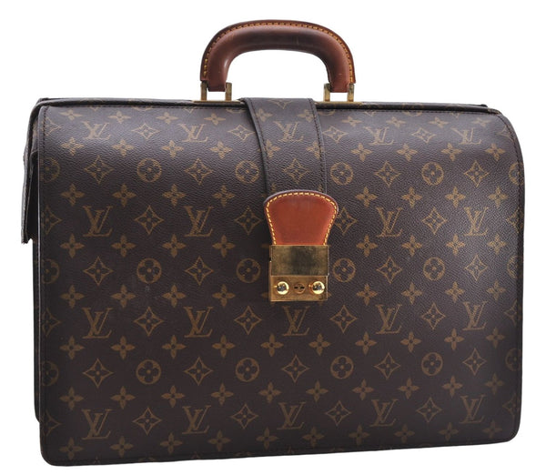 Authentic Louis Vuitton Monogram Serviette Fermoir Briefcase M53305 LV 2556E