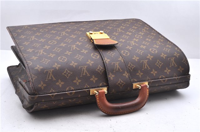 Authentic Louis Vuitton Monogram Serviette Fermoir Briefcase M53305 LV 2556E