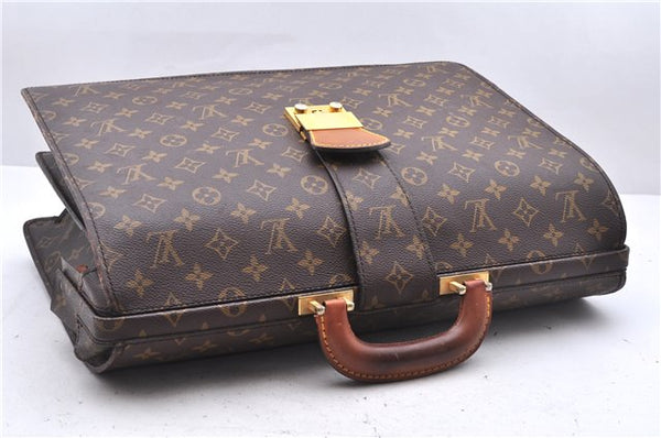 Authentic Louis Vuitton Monogram Serviette Fermoir Briefcase M53305 LV 2556E