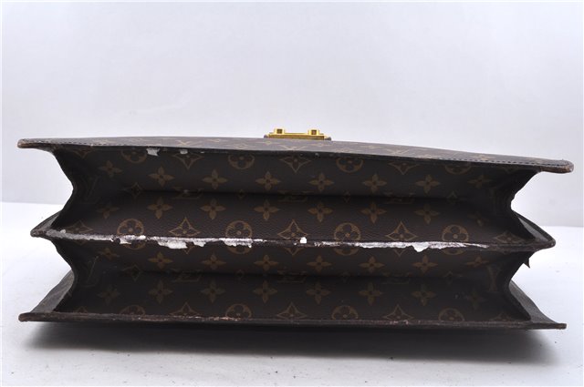 Authentic Louis Vuitton Monogram Serviette Fermoir Briefcase M53305 LV 2556E