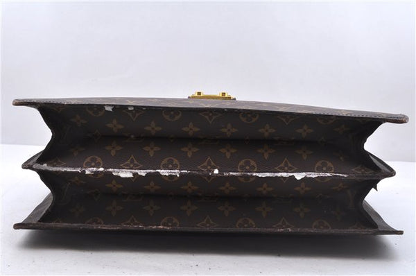 Authentic Louis Vuitton Monogram Serviette Fermoir Briefcase M53305 LV 2556E