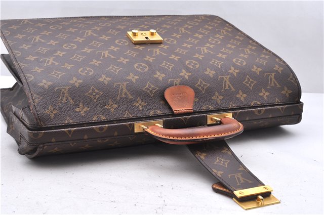 Authentic Louis Vuitton Monogram Serviette Fermoir Briefcase M53305 LV 2556E