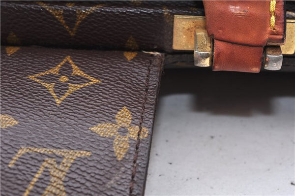 Authentic Louis Vuitton Monogram Serviette Fermoir Briefcase M53305 LV 2556E