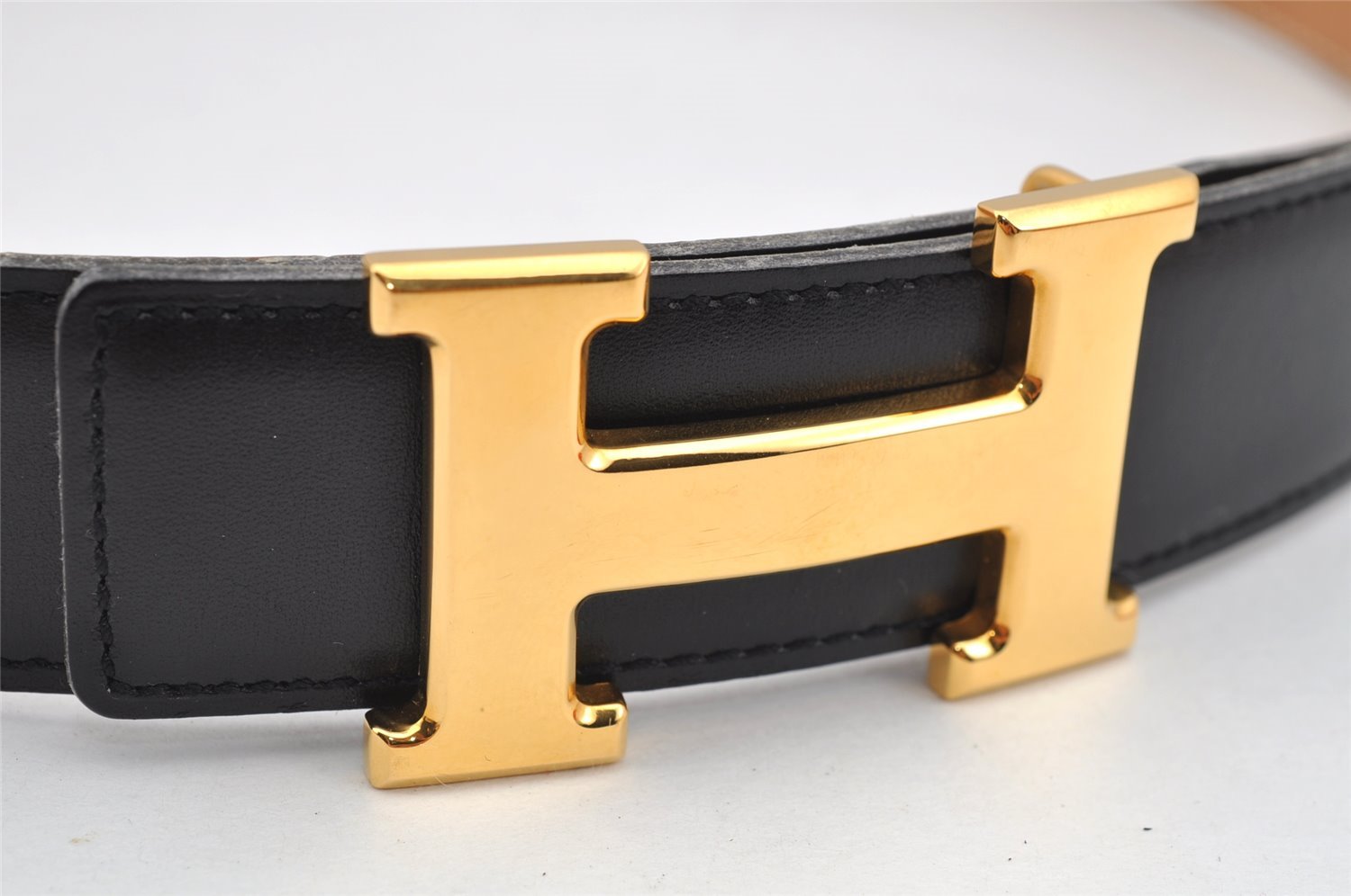 Authentic HERMES Constance Leather Belt Size 70cm 27.6