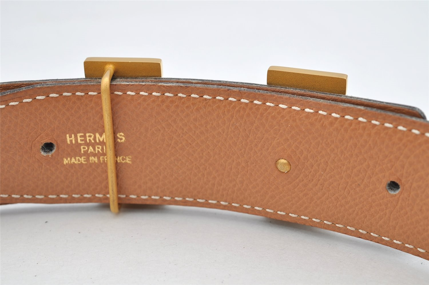 Authentic HERMES Constance Leather Belt Size 70cm 27.6