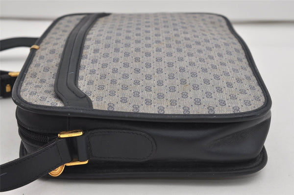 Authentic GUCCI Micro GG PVC Leather Shoulder Cross Body Bag Purse Navy 2557I