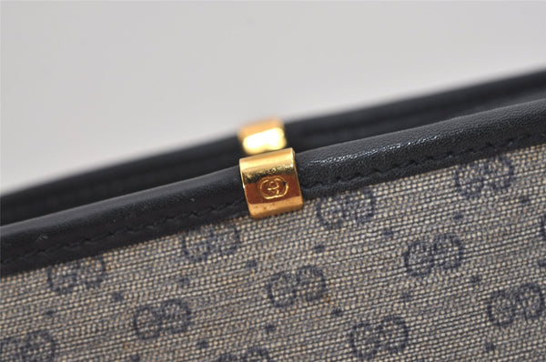 Authentic GUCCI Micro GG PVC Leather Shoulder Cross Body Bag Purse Navy 2557I