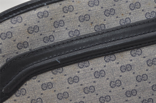 Authentic GUCCI Micro GG PVC Leather Shoulder Cross Body Bag Purse Navy 2557I