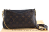 Auth Louis Vuitton Monogram Pallas Clutch Shoulder Hand Bag M44058 Black 2558E