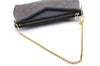 Auth Louis Vuitton Monogram Pallas Clutch Shoulder Hand Bag M44058 Black 2558E