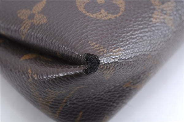 Auth Louis Vuitton Monogram Pallas Clutch Shoulder Hand Bag M44058 Black 2558E