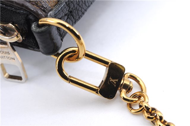 Auth Louis Vuitton Monogram Pallas Clutch Shoulder Hand Bag M44058 Black 2558E