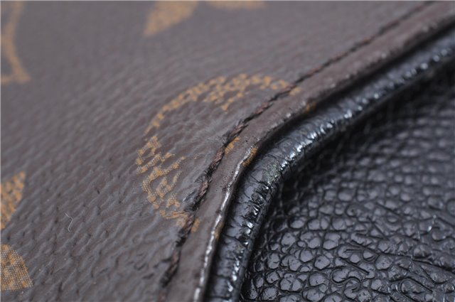 Auth Louis Vuitton Monogram Pallas Clutch Shoulder Hand Bag M44058 Black 2558E