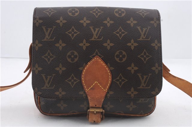 Auth Louis Vuitton Monogram Cartouchiere MM Shoulder Cross Bag M51253 LV 2560D