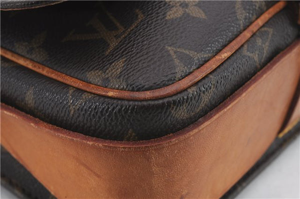 Auth Louis Vuitton Monogram Cartouchiere MM Shoulder Cross Bag M51253 LV 2560D