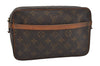 Authentic Louis Vuitton Monogram Compiegne 23 Clutch Hand Bag M51847 Junk 2561I