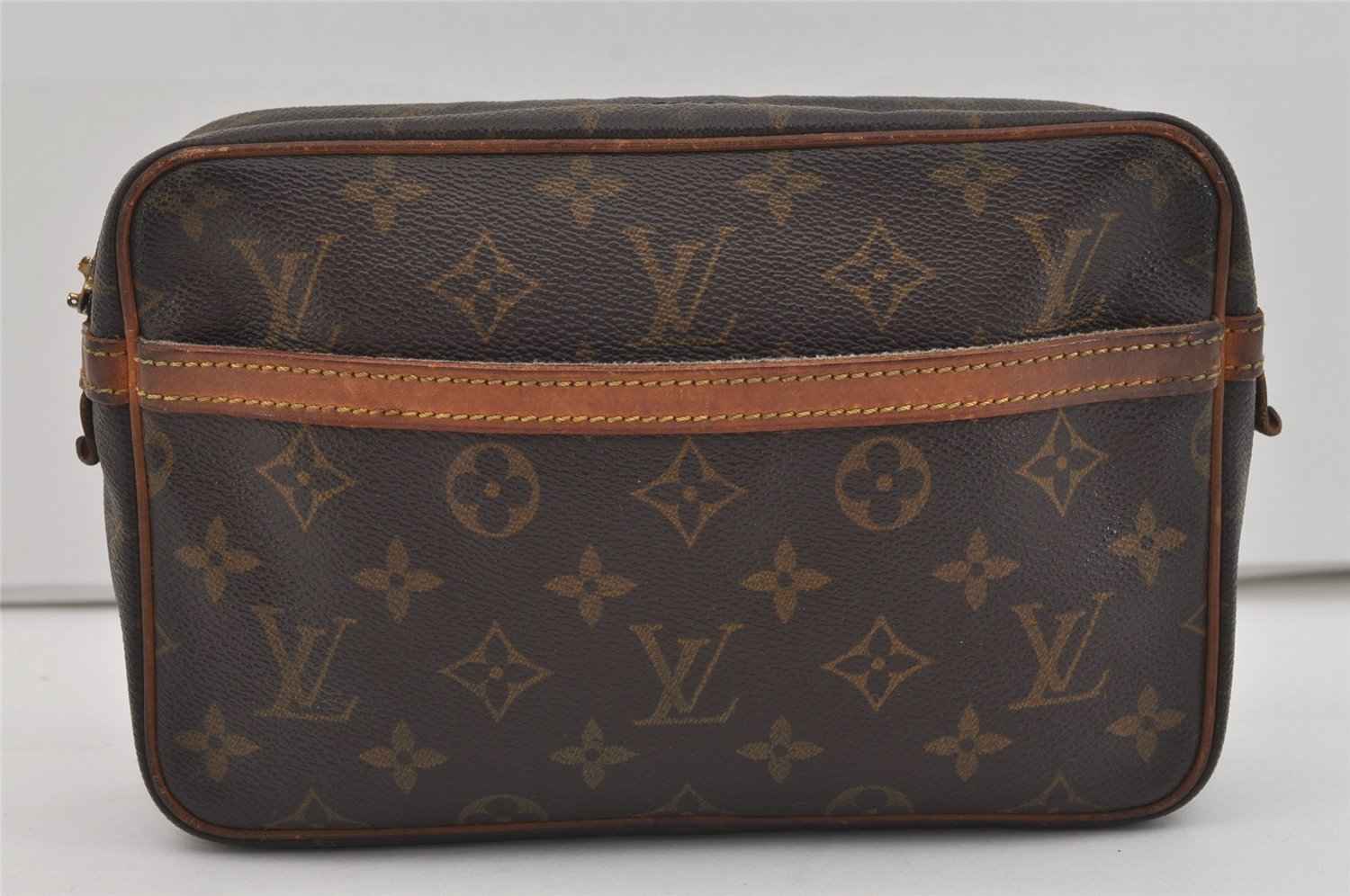 Authentic Louis Vuitton Monogram Compiegne 23 Clutch Hand Bag M51847 Junk 2561I