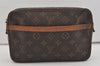 Authentic Louis Vuitton Monogram Compiegne 23 Clutch Hand Bag M51847 Junk 2561I