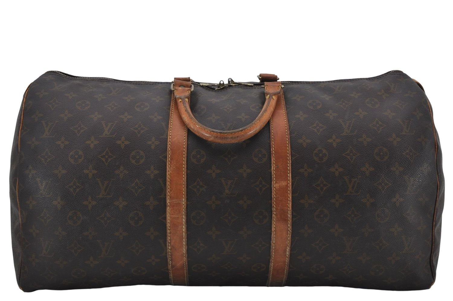 Authentic Louis Vuitton Monogram Keepall 55 Travel Boston Bag M41424 LV 2562E