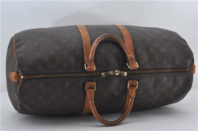 Authentic Louis Vuitton Monogram Keepall 55 Travel Boston Bag M41424 LV 2562E