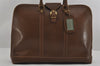 Authentic GUCCI Vintage Travel Boston Bag Leather Brown Junk 2562I