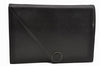 Authentic YVES SAINT LAURENT Clutch Hand Bag Purse Leather Black 2563F