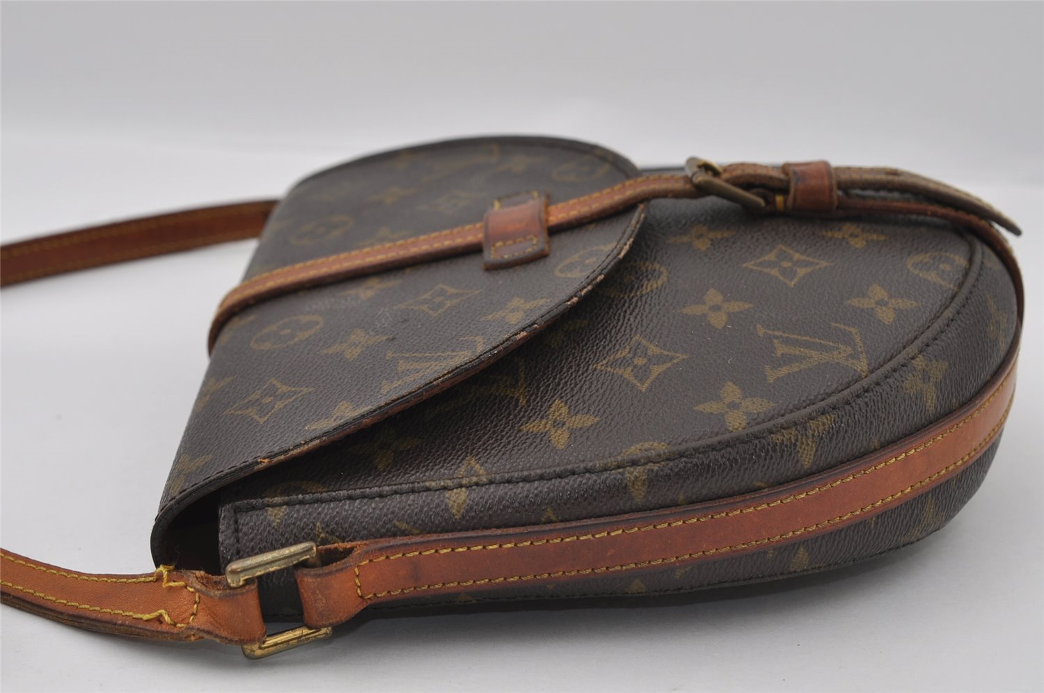 Authentic Louis Vuitton Monogram Chantilly MM Shoulder Cross Bag M51233 LV 2563I