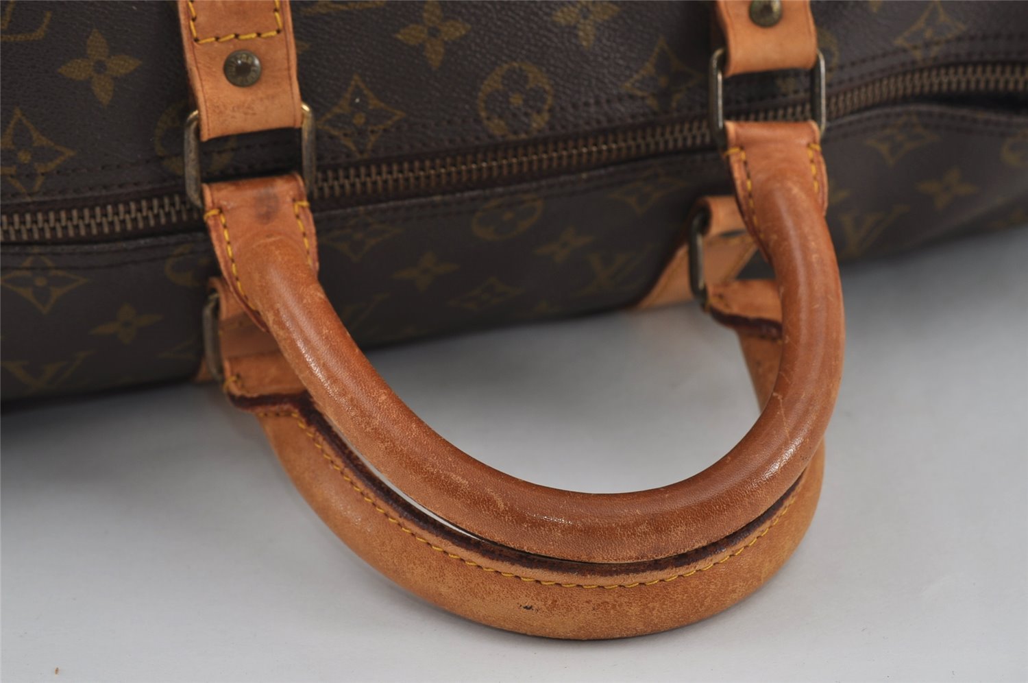 Authentic Louis Vuitton Monogram Keepall 50 Boston Bag Old Model Junk 2564I