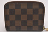 Authentic Louis Vuitton Damier Zippy Coin Purse Wallet N63070 LV 2565I