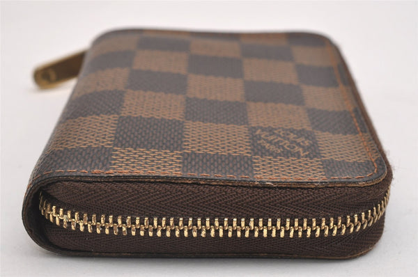 Authentic Louis Vuitton Damier Zippy Coin Purse Wallet N63070 LV 2565I