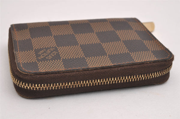 Authentic Louis Vuitton Damier Zippy Coin Purse Wallet N63070 LV 2565I