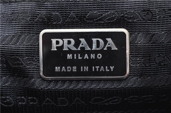 Authentic PRADA Leather Plastic Chain Shoulder Bag Black 2568D