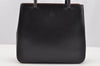 Authentic GUCCI Bamboo Vintage Hand Bag Purse Leather 0021061 Black 2568I