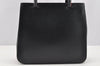 Authentic GUCCI Bamboo Vintage Hand Bag Purse Leather 0021061 Black 2568I