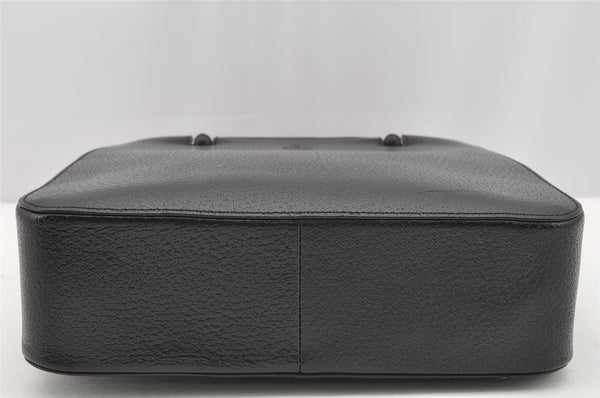 Authentic GUCCI Bamboo Vintage Hand Bag Purse Leather 0021061 Black 2568I