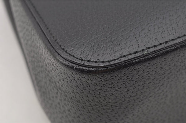 Authentic GUCCI Bamboo Vintage Hand Bag Purse Leather 0021061 Black 2568I