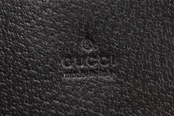Authentic GUCCI Bamboo Vintage Hand Bag Purse Leather 0021061 Black 2568I